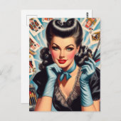 Button für niedliche Vintage Karten (Vorne/Hinten)