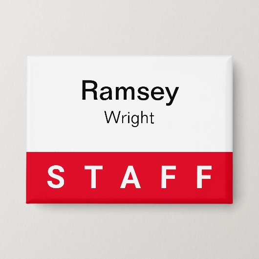 Button für Red Staff Back Abzeichen Button 3,5 Zol (Vorderseite)