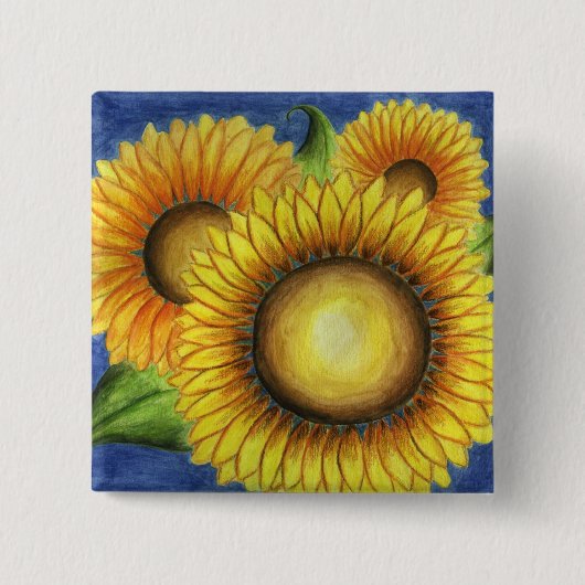 Button für Sonnenblumen (Vorderseite)