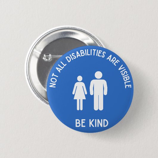 Button für unsichtbare Behinderungen für jedermann (Vorne & Hinten)