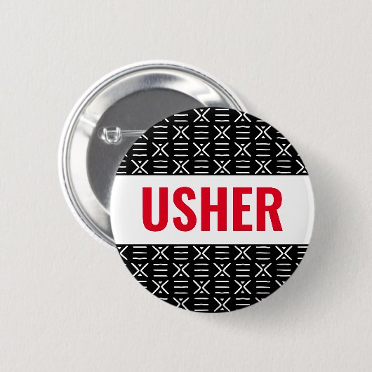 Button für "Usher" oder "Name" auf "African Mud Cl (Vorne & Hinten)