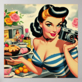 Button für Vintage Fotografen Poster (Vorne)