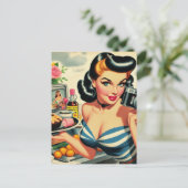 Button für Vintage Fotografen Postkarte (Stehend Vorderseite)