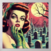 Button für Vintagen Horror Poster (Vorne)