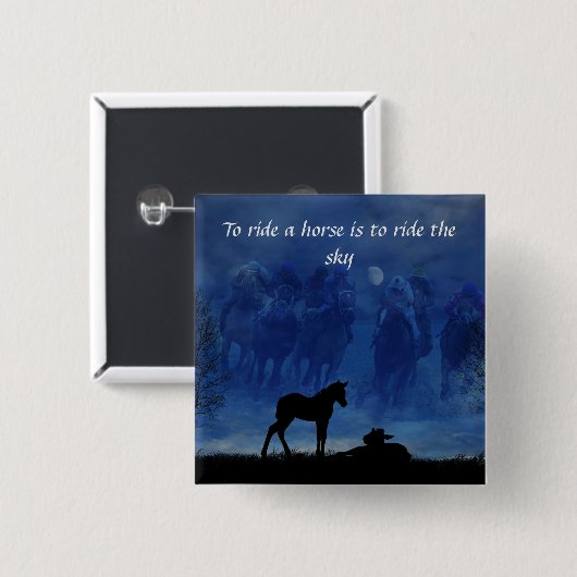 Button für zwei durchdachte Racehorse Foals (Vorne & Hinten)