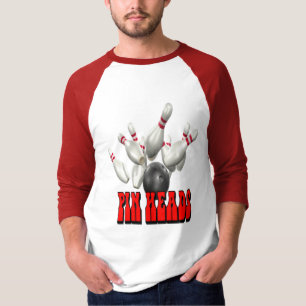 Button geht Bowling voran T-Shirt