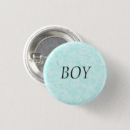 Button "Gender Reveal Blue Confetti "BOY" (Vorne & Hinten)