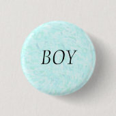 Button "Gender Reveal Blue Confetti "BOY" (Vorderseite)