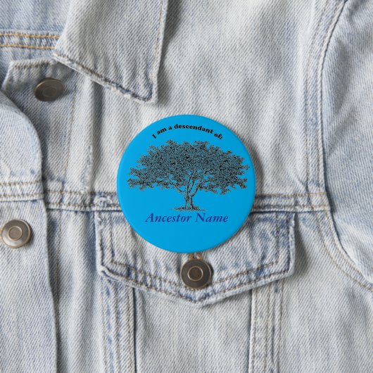 Button - Genealogischer Tree auf blau (Beispiel)