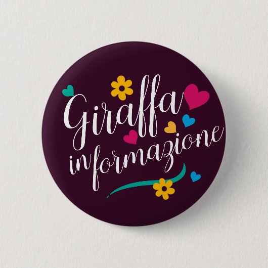 Button "Giraffa in formazione" (Vorderseite)