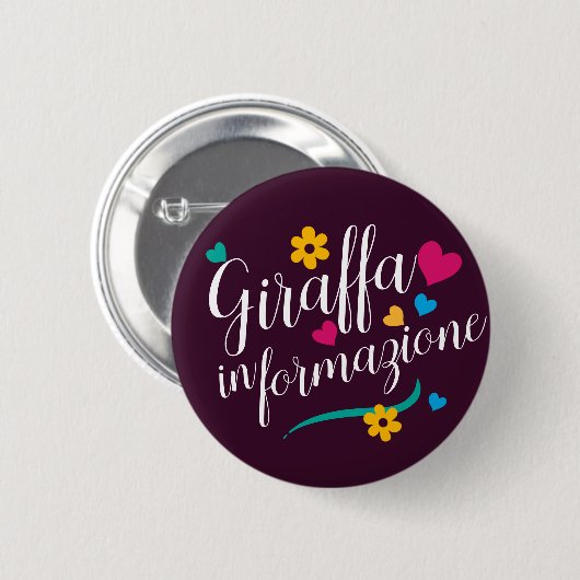 Button "Giraffa in formazione" (Vorne & Hinten)