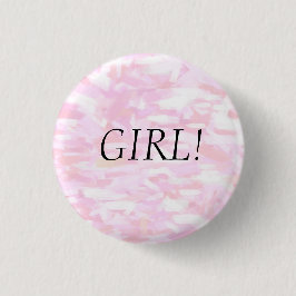 Button "GIRL" für Rosa Konfetti