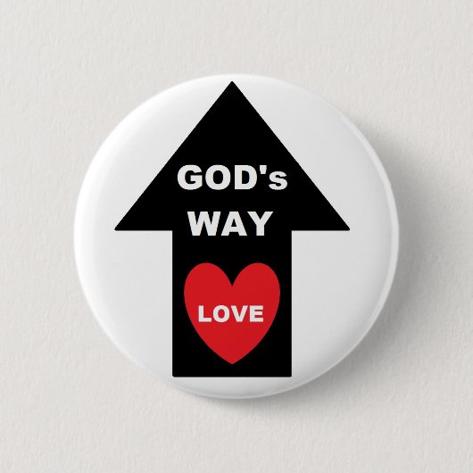 Button Gods Way Liebe Arrow Heart (Vorderseite)