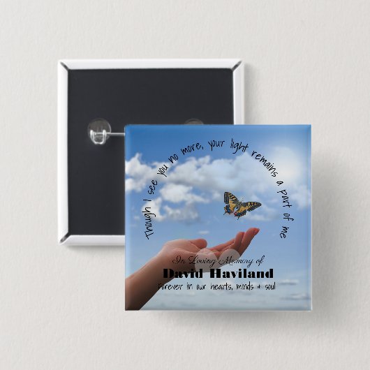 Button Hand löst einen Schmetterlingmagnet HAMbyWG (Vorne & Hinten)