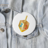 Button Hanukkah Festival Gold Wood Dreidel Hebrew (Beispiel)