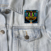 Button: Hanukkah Menorah - Chanukah Menorah Button (Beispiel)