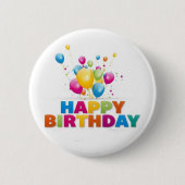 BUTTON "HAPPY BIRTHDAY BALLOON" (Vorderseite)