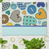 Button Hearts Geschirrtuch (Gefaltet)