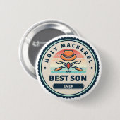 Button - Heiliger Makerel! Bester Sohn je (Vorne & Hinten)