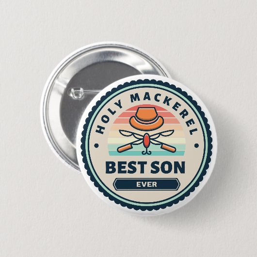 Button - Heiliger Makerel! Bester Sohn je (Vorne & Hinten)