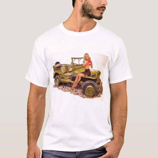 Button herauf Armee T-Shirt (Vorderseite)