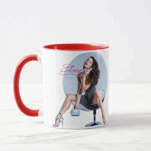 Button herauf Bein-Göttin-Tasse Tasse (Links)