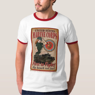 Button herauf Marinekorps-Shirt T-Shirt