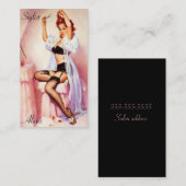 Button herauf Stylist-Visitenkarten Visitenkarte (Vorne/Hinten)