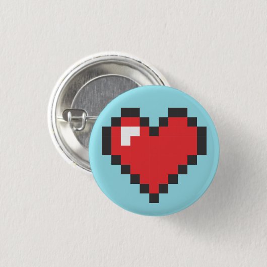 Button Herz 8bits (Vorne & Hinten)