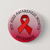 BUTTON "HIV AIDS AWARENESS MONAT DEZEMBER" (Vorderseite)