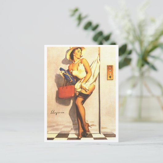 Button hoch postkarte (Stehend Vorderseite)