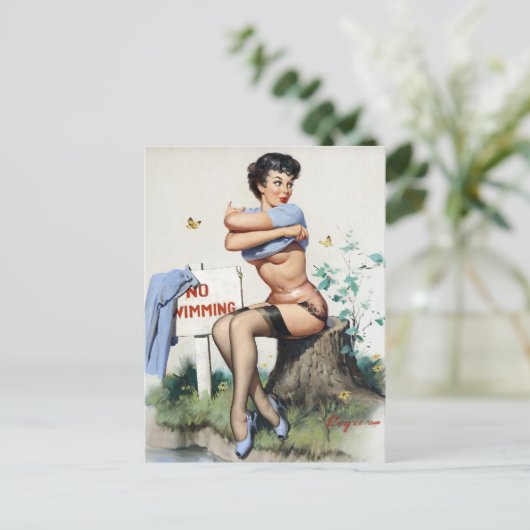 Button hoch postkarte (Stehend Vorderseite)