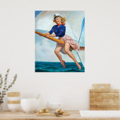 Button hochfahren poster (Küche)