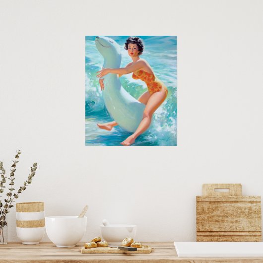 Button hochfahren poster (Küche)