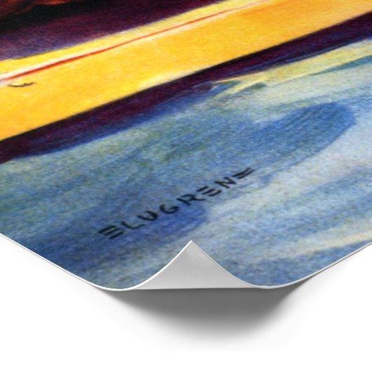 Button hochfahren poster (Ecke)