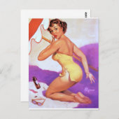 Button hochhalten postkarte (Vorne/Hinten)