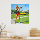 Button hochschicken poster (Küche)