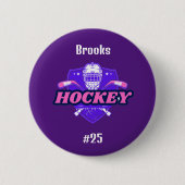 Button Hockey Geber - Personalisiert - Name hinzuf (Vorderseite)