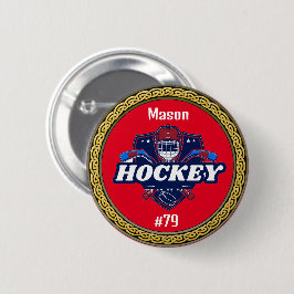 Button Hockey Geber - Personalisiert - Name hinzuf