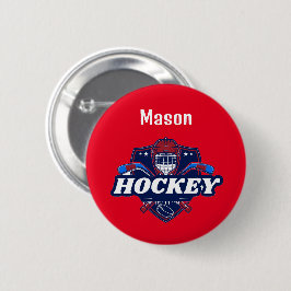 Button Hockey Geber - Personalisiert - Name hinzuf