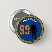 Button Hockey Player - Name und Nummer hinzufügen (Vorne & Hinten)