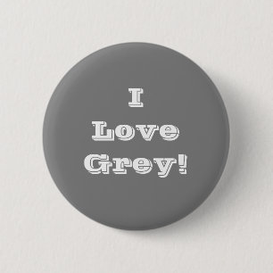 Button I Liebe Grau
