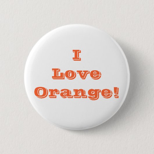 Button I Liebe Orange (Vorderseite)