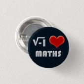 Button I LOVE MATHS (Vorne & Hinten)