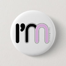 Button, ich bin in (pink)