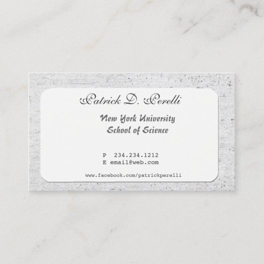 Button ich herauf Hochschulstudenten-Uni Visitenkarte (Vorderseite)