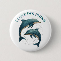 Button - Ich liebe Delfine