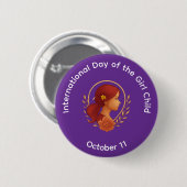 Button - Internationaler Tag des Mädchens (Vorne & Hinten)