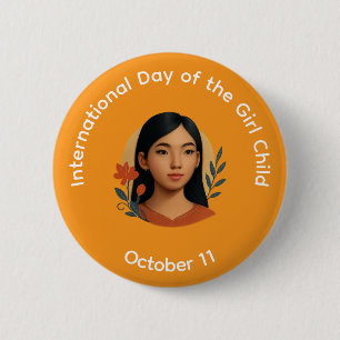 Button - Internationaler Tag des Mädchens