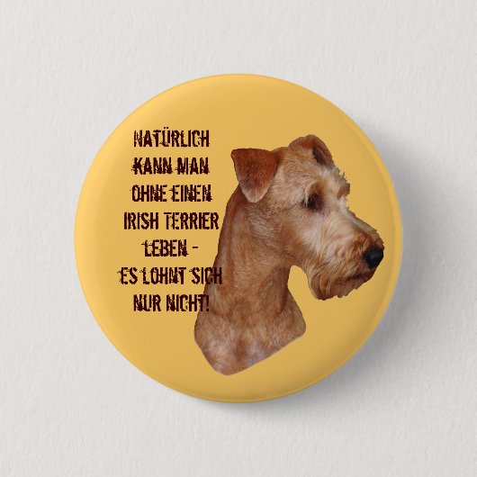 Button "Irish Terrier" (Vorderseite)